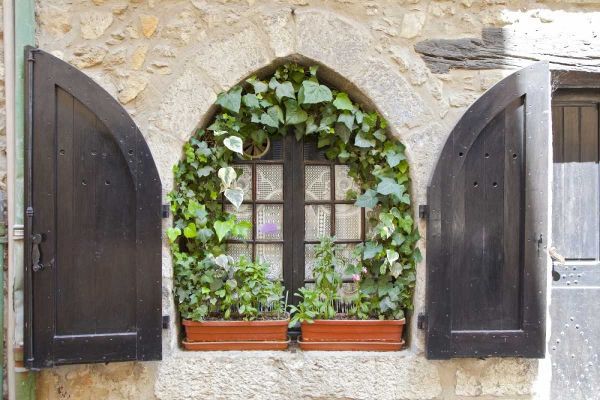 France, Provence, Vence Window and shutters